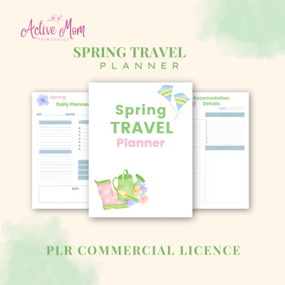 Spring Travel Planner with PLR Commercial Rights